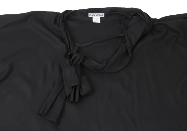 ISSEY MIYAKE Cotton Stole Neck Poncho K-164933_003