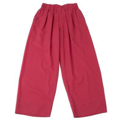 ISSEY MIYAKE Wool Nylon Stretch Tuck Pants