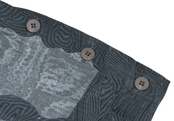 ISSEY MIYAKE Printed Button Hem Tapered Pants K-164936_007