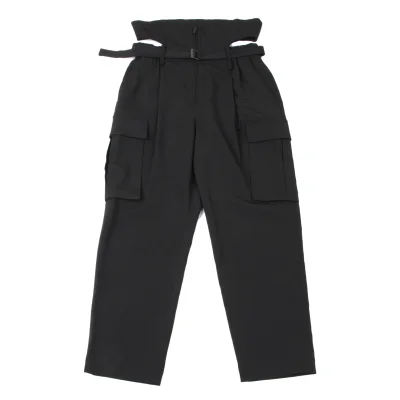 ISSEY MIYAKE Poly High-waist Stretch Belted Pants
