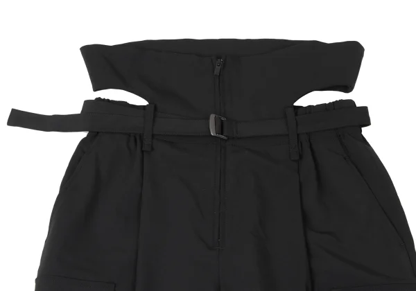 ISSEY MIYAKE Poly High-waist Stretch Belted Pants K-164938_002