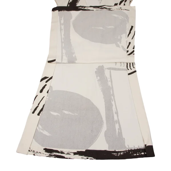 ISSEY MIYAKE Graphic Printed V Neck Sleeveless Dress K-164940_007