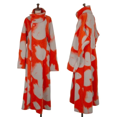 ISSEY MIYAKE Patterned High Neck Coat