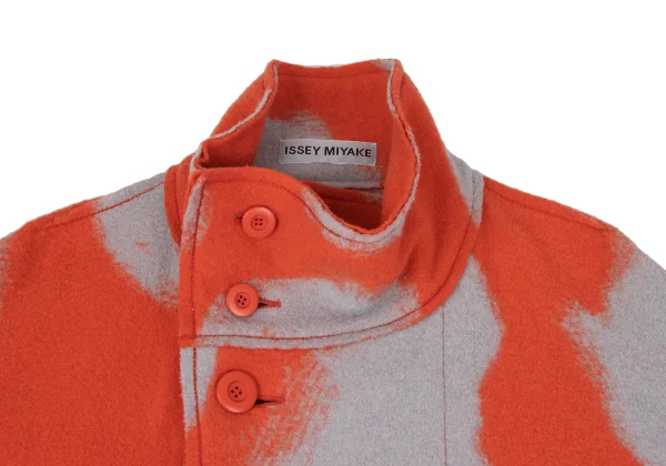 ISSEY MIYAKE Patterned High Neck Coat K-164941_004