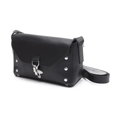 MM6 MAISON MARGIELA Studs Crack Foil Leather Shoulder Bag