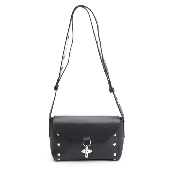 MM6 MAISON MARGIELA Studs Crack Foil Leather Shoulder Bag K-164943_002