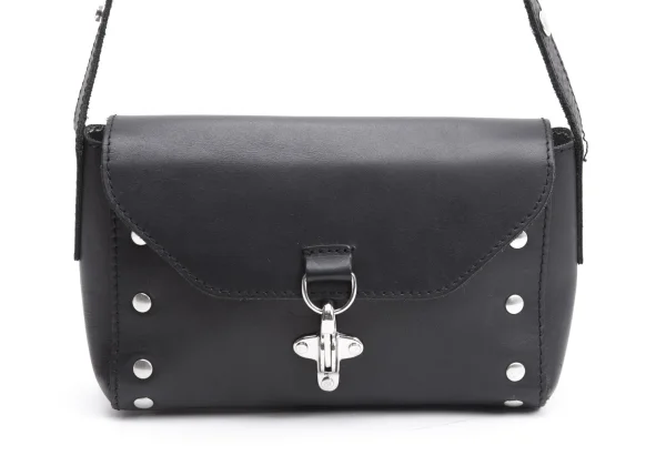 MM6 MAISON MARGIELA Studs Crack Foil Leather Shoulder Bag K-164943_003