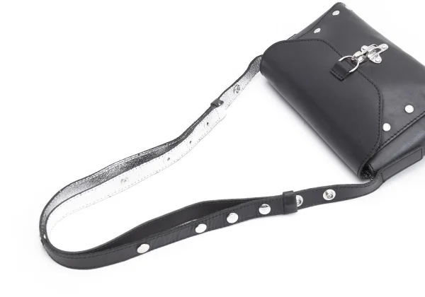 MM6 MAISON MARGIELA Studs Crack Foil Leather Shoulder Bag K-164943_013