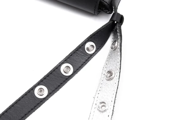 MM6 MAISON MARGIELA Studs Crack Foil Leather Shoulder Bag K-164943_014