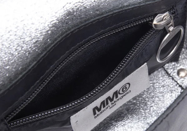 MM6 MAISON MARGIELA Studs Crack Foil Leather Shoulder Bag K-164943_017