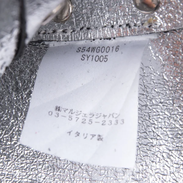 MM6 MAISON MARGIELA Studs Crack Foil Leather Shoulder Bag K-164943_018