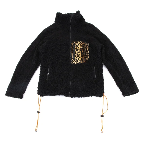 Y-3 Leopard Pocket Boa Zip Blouson Black M K-164948_001