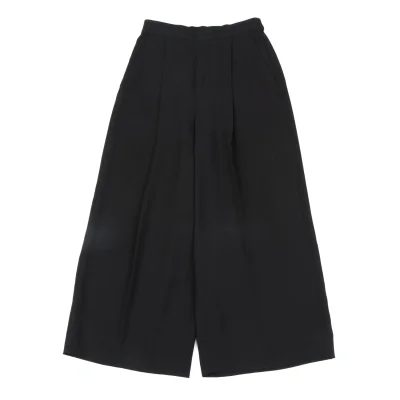 ENFOLD Back Gather Tuck Wide Cropped Pants