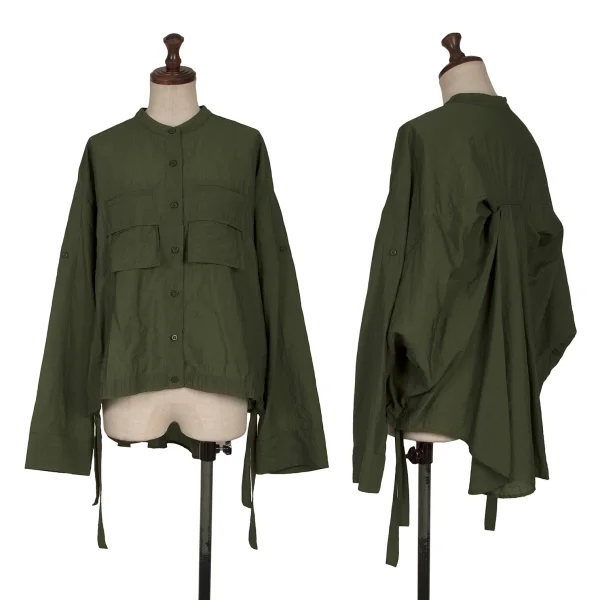 UN3D. Back Drape Drawstring Dolman Shirt Khaki F K-164954_001