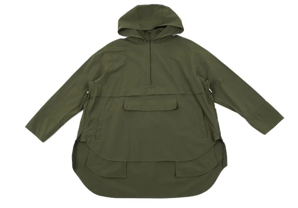 UN3D. Rayon Blend Back Long Pullover Hooded Jacket K-164955_002