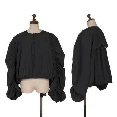 LE PHIL Nylon Stretch Gather Sleeve Zip Blouson