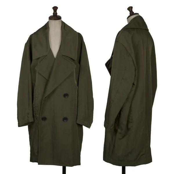 WMG. Nylon Oversized Pea Coat Khaki S-M K-164960_001