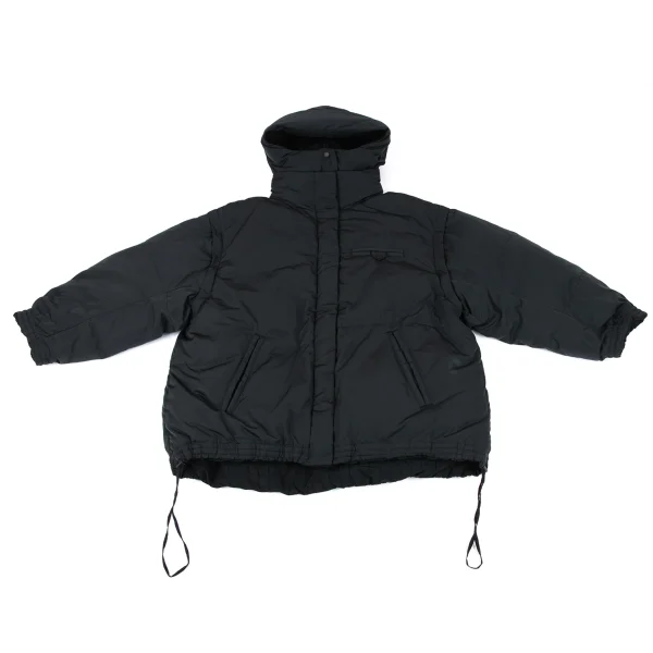 MAISON SPECIAL Check Weave Lining Detachable Hood Reversible Down Jacket K-164961_003