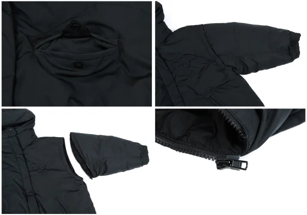 MAISON SPECIAL Check Weave Lining Detachable Hood Reversible Down Jacket K-164961_007