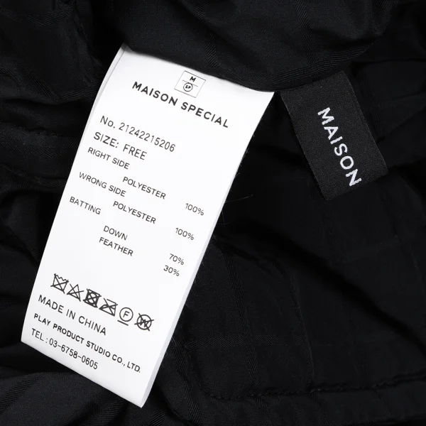 MAISON SPECIAL Check Weave Lining Detachable Hood Reversible Down Jacket K-164961_017