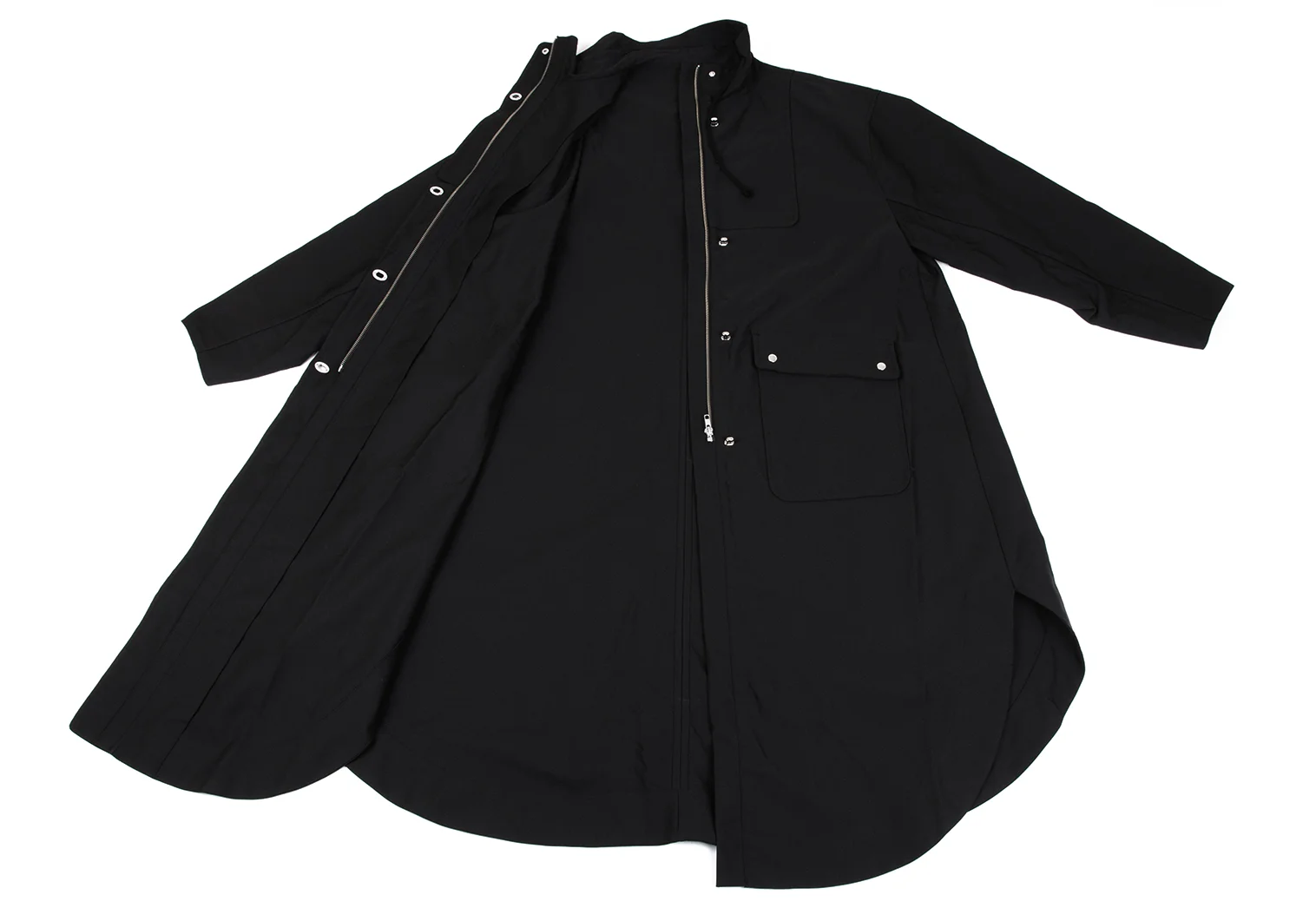 メゾンスペシャルMAISON SPECIAL ポリターンロックモッズコート 黒M (K