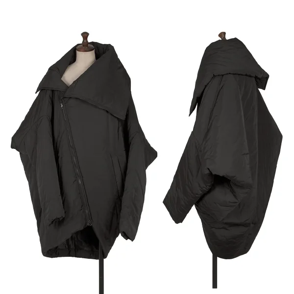 +D by DECO SUGAI Nylon Snap Down Poncho Black M K-164965_001