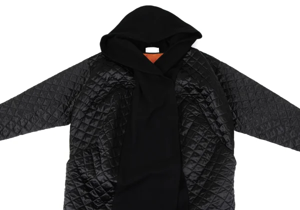 REALITY STUDIO Wool Blend Switching Design Quilting Hooded Coat K-164966_003