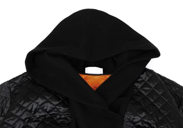 REALITY STUDIO Wool Blend Switching Design Quilting Hooded Coat K-164966_004