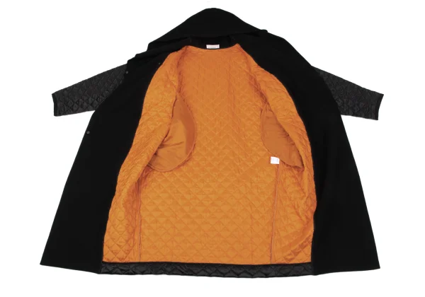 REALITY STUDIO Wool Blend Switching Design Quilting Hooded Coat K-164966_011