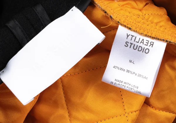 REALITY STUDIO Wool Blend Switching Design Quilting Hooded Coat K-164966_014