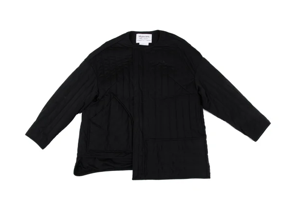 nagonstans Poly Stitch Stripe Padded Collarless Jacket K-164969_002