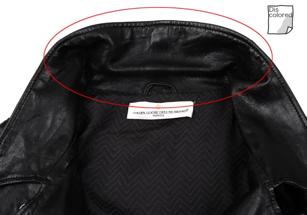 GOLDEN GOOSE Zigzag Lined Motorcycle Jacket K-164970_005