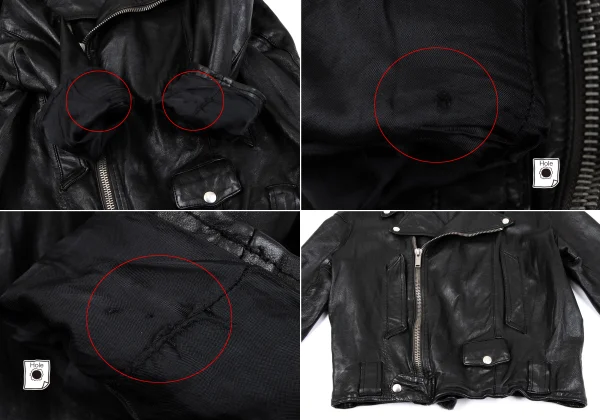 GOLDEN GOOSE Zigzag Lined Motorcycle Jacket K-164970_010