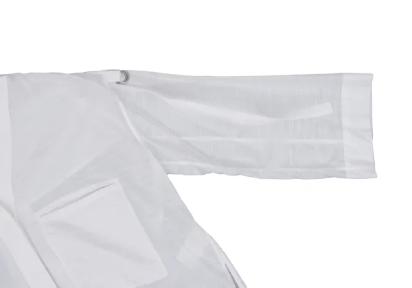 HELMUT LANG Cotton Silk See-through Blouse K-164973_006