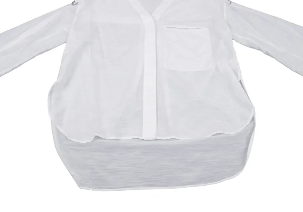 HELMUT LANG Cotton Silk See-through Blouse K-164973_010