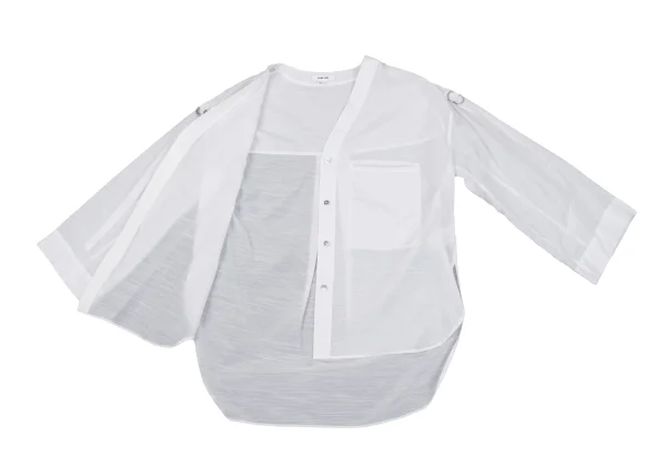 HELMUT LANG Cotton Silk See-through Blouse K-164973_012