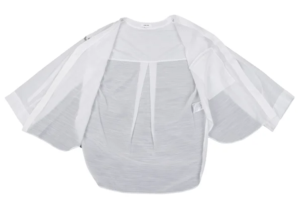 HELMUT LANG Cotton Silk See-through Blouse K-164973_013