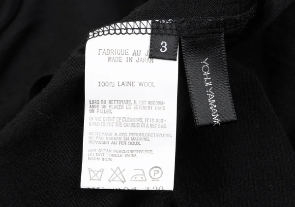 Yohji Yamamoto NOIR Turtle Neck Wool T Shirt K-164979_013
