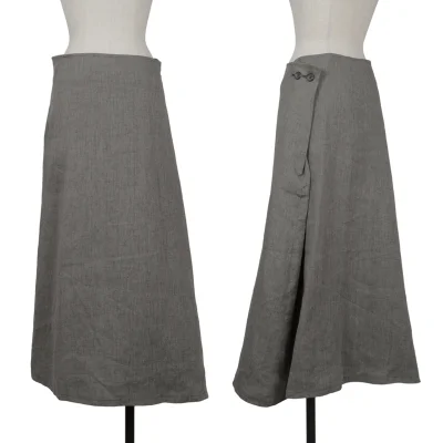 Yohji Yamamoto NOIR Linen Waist Wrap Skirt