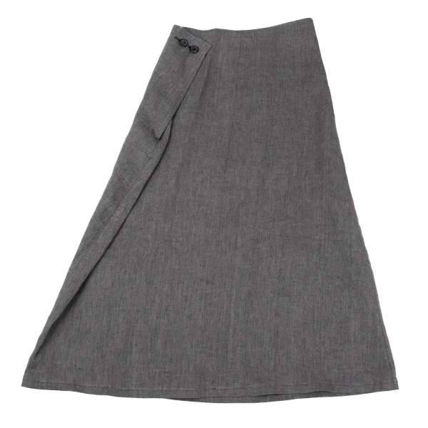 Yohji Yamamoto NOIR Linen Waist Wrap Skirt K-164980_009