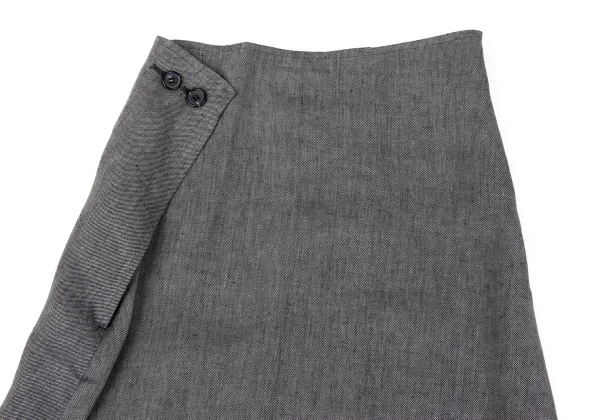 Yohji Yamamoto NOIR Linen Waist Wrap Skirt K-164980_010