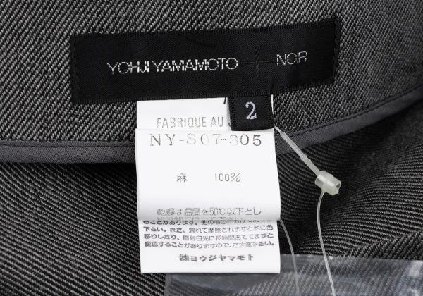 Yohji Yamamoto NOIR Linen Waist Wrap Skirt K-164980_013
