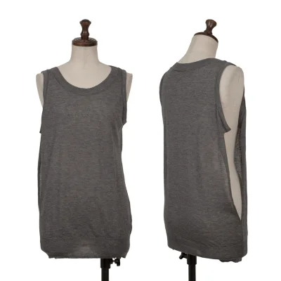 Unbranded Wool Blend Side Slit Tank Top