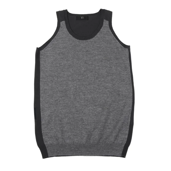 Y's Cotton Wool Switching Design Tank Top K-164983_002