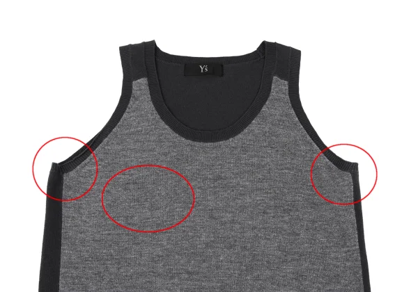 Y's Cotton Wool Switching Design Tank Top K-164983_003