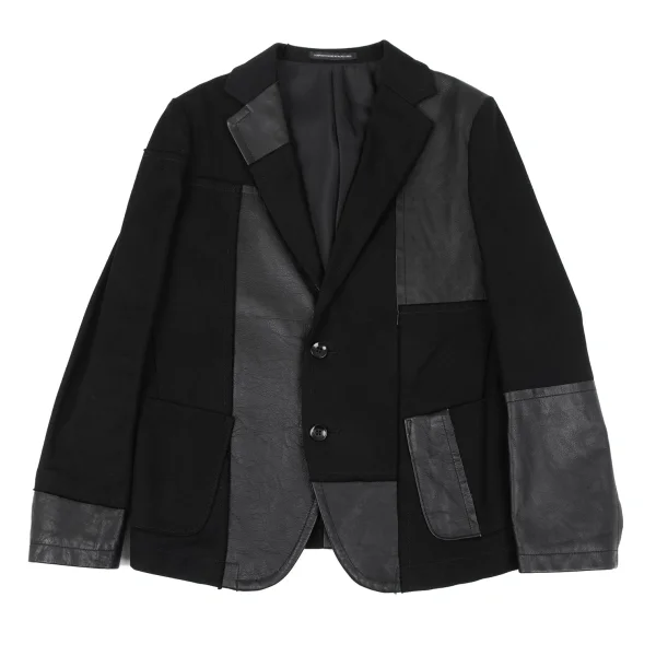 Y's Leather Patchwork 2B Jacket K-164985_002