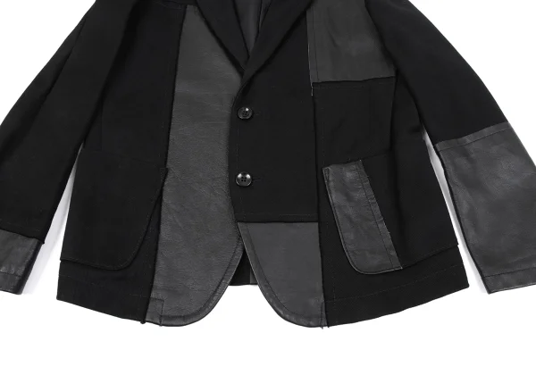 Y's Leather Patchwork 2B Jacket K-164985_008