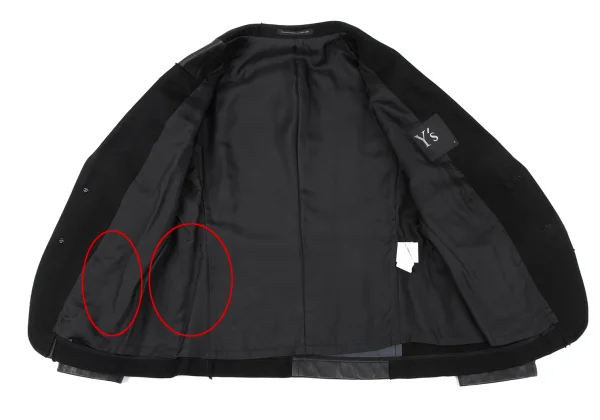 Y's Leather Patchwork 2B Jacket K-164985_011