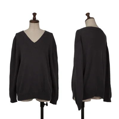 SUNSPEL Cotton Linen V-neck Knit