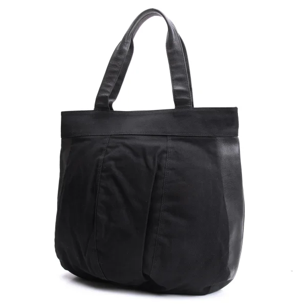 Y's Leather Switching Tote Bag Black  K-164993_001